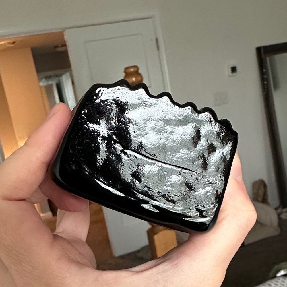 Blenko Glass Black Owl Figuring/Paperweight - Picture 4 of 4